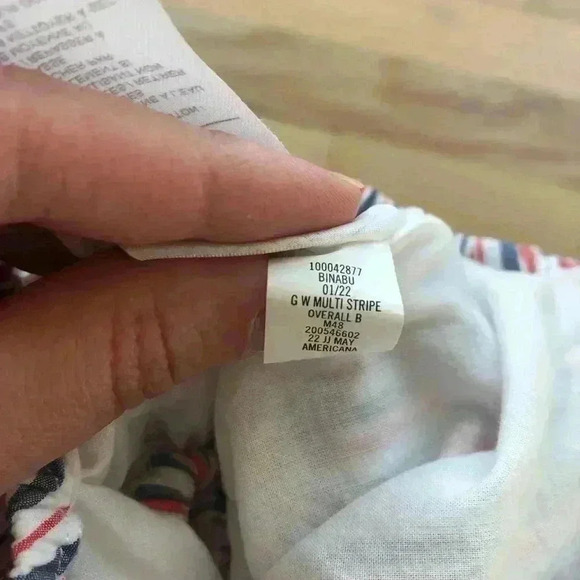 Janie and Jack BABY STRIPED AMERICANA RUFFLE ROMPER SIZE 3-6 MONTH - Picture 8 of 9